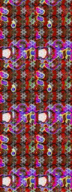 Raster düz çiçek çizim deseni. Kırmızı, gri ve kahverengi renkte çiçekler. Tasarım hediye paketi, tebrik kartları, posterler ve afiş tasarımı.