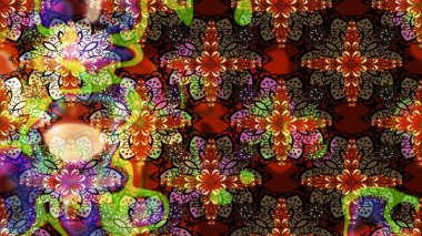 Küçük çiçekteki sevimli çiçek deseni. Bir sürü kahverengi ve siyah soyut çiçekli tropik eskiz deseni. Varisolokahverengi ve siyah raster çizimi.