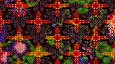 Küçük çiçekte güzel bir desen. Moda baskıları için zarif bir şablon. Robot resim. Küçük renkli çiçekler. Çiçekli bahar çiçekleri. Motley illüstrasyonu.