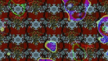 Hint çiçek liyada madalyon deseni. Etnik Mandala süsü. Tekstil, tebrik kartı, boyama kitabı, telefon kılıfı baskı için kullanılabilir. Raster Kına dövme tarzı.