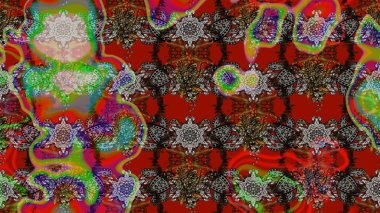 Tekstil için suluboya eskiz deseni. El çizimi çiçek çizimi deseni (fayans). Şirin çiçekli, desenli, rengarenk çizim deseni.