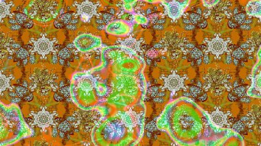 Renkli çiçekler. Çiçekli karalama şeklinde Raster çiçek deseni. Yumuşak, yaz çiçekli arka plan.