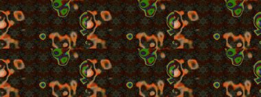 Raster - stok. Eskiz arkaplan modeli. Yapraklı çiçekler ve kahverengi, gri ve yeşil renkte papatya çiçekleri..