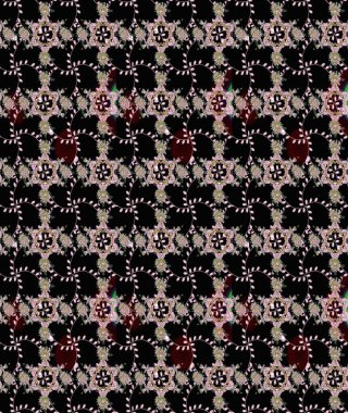 Modern çiçek arkaplanı. Moda baskıları için zarif bir şablon. Halk tarzı. Parlak renkli çiçekleri ve siyah, nötr ve kahverengi renkte yaprakları olan muhteşem bir çiçek deseni..