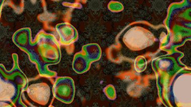 Raster illüstrasyonu. Renkli Bahar Teması eskiz kalıbı. Kahverengi, gri ve yeşil renklerde zarif çiçekli suluboya. Düz Çiçek Elementleri Tasarımı.