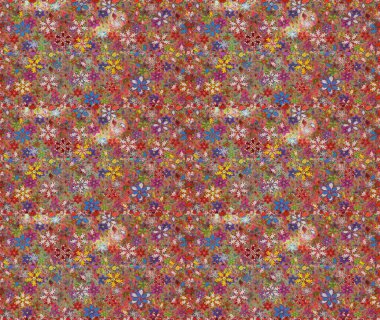 Düz Çiçek Elementleri Tasarımı. Güzel kumaş deseni. Güzel, pürüzsüz bir desen. Yazdır. Renkli Yaz Temalı Kusursuz Arkaplan. Raster çiçekli arka plan.