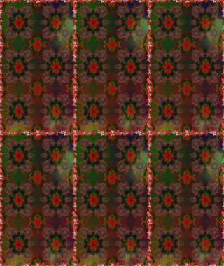 Şirin çiçekler. Satır seamless modeli. Rasterleştirme Trendy kumaş deseni.