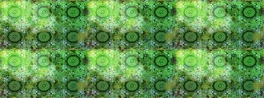 Doğu tarzı arabesk. Parlak dantel, stilize çiçekler, şal desenli. Kusursuz altın desenli bukleler. Hassas altın deseni açın. Raster sanatı. Yeşil renklerde, altın elementlerle kusursuz desen