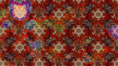 Düz Çiçek Elementleri Tasarımı. Eskiz klasiği. Raster Şirin kumaş deseni. Renkli Bahar Teması çizim şablonu.