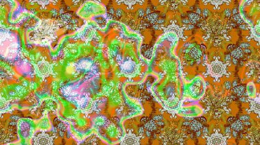 Raster illüstrasyonu. Renkli çiçekler. Çizim çiçek deseni duvar kağıdı için kullanılabilir.