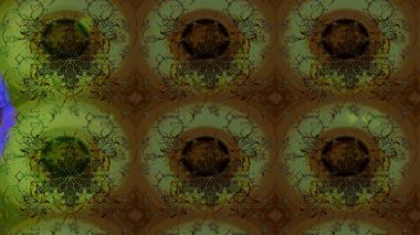 Raster Henna dövme stili. Etnik Mandala süsü. Kızılderili desenli desenli desenli şal deseni. Tekstil, tebrik kartı, boyama kitabı, telefon kılıfı baskısı için kullanılabilir.