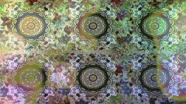 Raster oryantal süs. Kusursuz altın desen. Tarafsız renklerde altın elementlerle kusursuz desen.