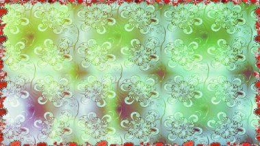 Raster çiçek izi. Raster Yumuşak kumaş deseni. Çiçeksel nötr ve yeşil pürüzsüz desen. Klasik taslak çizimi.