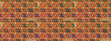 Kahverengi renklerde altın tekrarlayan elementlerle soyut arkaplan. Kusursuz oryantal klasik altın desen.