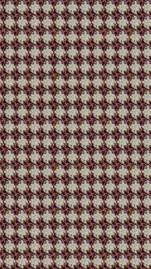 El çizimi çiçek çizimi deseni (fayans). Tekstil için suluboya eskiz deseni. Şirin çiçekli, desenli, kahverengi çizim deseni.