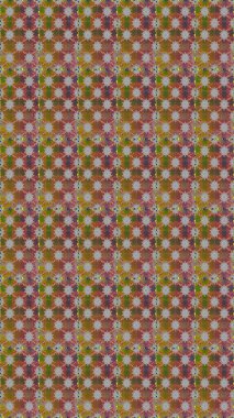 Kahverengi renkli çiçekler. Raster illüstrasyonu. Çiçeksiz desenli arka plan, vuruşlar, sıçramalar, yaz çiçekleri..