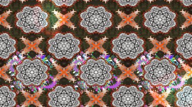 Küçük çaplı çiçeklerdeki basit şirin desenler. Tekstil veya kitap kapakları, imalat, duvar kağıtları, baskı, hediye paketi ve yapıştırma kitabı için çiçek eskizi geçmişi. Raster illüstrasyonu.