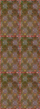 Kahverengi ve bej renkli yaz çiçekleri. Raster illüstrasyonu. Raster çiçek desenli ve çiçekli..