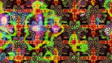 Nazik, narin çiçek arkaplanı. Çiçekli karalama şeklinde Raster çiçek deseni. Siyah ve kahverengi renkte çiçekler.