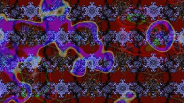 Sabıka fotoğraflarında, bebek kıyafetlerinde, duvar kâğıtlarında, paket kutularında falan kullanılabilir. Zarif, parlak ve eskiz kırmızı ve mor çiçek desenli tasarım.