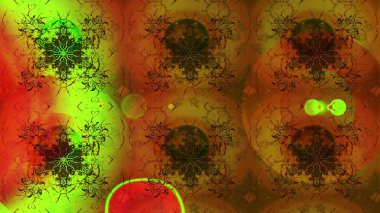 Küçük çiçekteki sevimli çiçek deseni. Raster illüstrasyonu. Kahverengi ve yeşil renkte çiçekler.