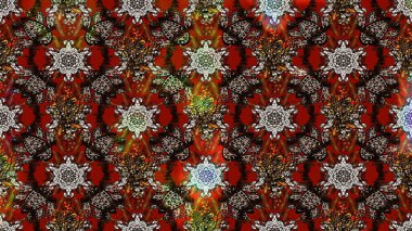 Çiçek buketleriyle klasik bir eskiz şekli. Raster illüstrasyonu. Renklerde.