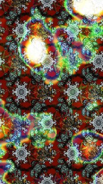 Raster Güzel kumaş deseni. Raster suluboya çiçek deseni, narin çiçekler, yeşil, kahverengi ve gri çiçekler, tebrik kartı şablonu..