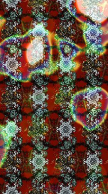 Raster deseni. Küçük çiçekteki sevimli çiçek deseni. Nazik, yaz çiçekleri kahverengi, kırmızı ve gri renklerde. Raster illüstrasyonu.