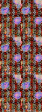 Çiçekli yumuşak bir eskiz şekli. Gri, kahverengi ve kırmızı renklerde bahar çiçekleri. Raster illüstrasyonu. Raster çiçekleri klasik tarzda resmedilir..