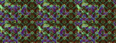 Düz Çiçek Elementleri Tasarımı. Renkli Bahar Teması eskiz kalıbı. Yeşil ve kahverengi renkli çiçekler. Raster illüstrasyonunda çiçek deseni çizimi.