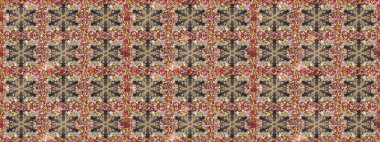 Kusursuz klasik raster altın desenli. Klasik klasik klasik arka plan. Geleneksel oryantasyon süsü. Altın elementlerle kahverengi renklerde altın desen.