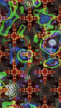 Renkli Bahar Teması eskiz kalıbı. Raster illüstrasyonundaki çiçek desenli çizim. Güzel kumaş deseni. Düz Çiçek Elementleri Tasarımı.