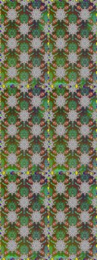 Tatil havası. Raster dikişsiz şirin çiçek deseni. Yeşil ve kahverengi renkli çiçekler. Nazik romantik baskı. Bahar mevsimi.