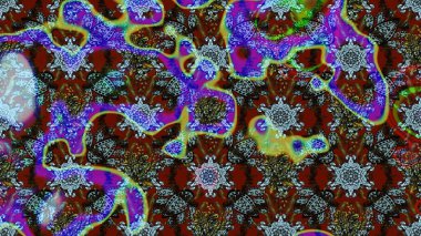 Çiçekli karalama şeklinde Raster çiçek deseni. Yumuşak, bahar çiçekleri mavi ve kahverengi renklerde. Raster illüstrasyonu.