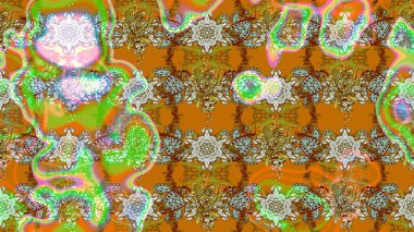 Çizim çiçek deseni duvar kâğıdı olarak kullanılabilir. Renkli çiçekler. Raster illüstrasyonu.