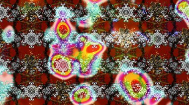 Düz Çiçek Elementleri Tasarımı. Raster illüstrasyonu. Şirin çiçek elementleri. Renkli Bahar Teması eskiz kalıbı. Çizim deseni Modaya uygun kumaş deseni.