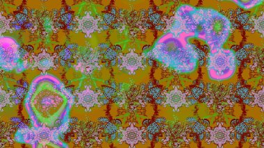 Renkli Bahar Teması eskiz kalıbı. Çiçek deseni. Düz Çiçek Elementleri Tasarımı. Raster çizimi. Güzel kumaş deseni..