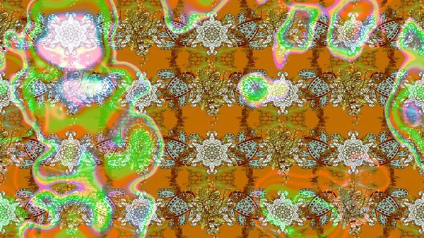 Çizim çiçek deseni duvar kâğıdı olarak kullanılabilir. Renkli çiçekler. Raster illüstrasyonu.