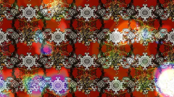 Çizim çiçek deseni duvar kâğıdı olarak kullanılabilir. Renkli çiçekler. Raster illüstrasyonu.