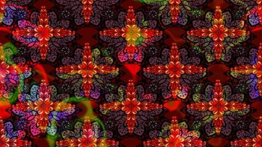 Renkli Yaz Temalı eskiz kalıbı. Raster illüstrasyonundaki çiçek desenli çizim. Kahverengi renkli çiçekler. Düz Çiçek Elementleri Tasarımı.