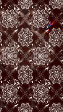 Tony 'nin kumaş kalıbını çiz. Modaya uygun kumaş deseni. Raster illüstrasyonu. Küçük çiçekte sevimli çiçek deseni var..