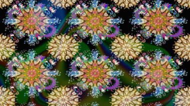 Suluboya çiçekli çiçek deseni. Bej renkli güzel bir tekstil. Raster illüstrasyonu.