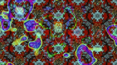 Çiçekli, yapraklı, çiçek desenli eskiz. Raster illüstrasyonu. El çizimi.