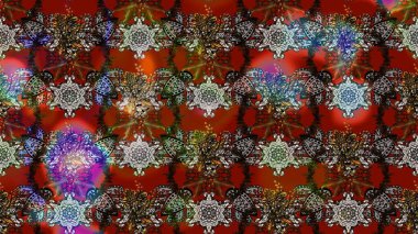 Varisolokahverengi ve gri raster çizimi. Küçük çiçekteki sevimli çiçek deseni. Birçok kahverengi ve gri soyut çiçekli tropik çizim deseni.