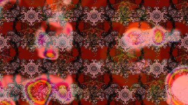 Sevimli çiçek raster deseni. Renkli Yaz Temalı eskiz kalıbı. Düz Çiçek Elementleri Tasarımı. Renkli çiçekler.