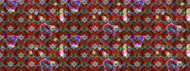 Gri, kırmızı ve kahverengi renkli güzel bir tekstil. Suluboya çiçekli çiçek deseni. Raster illüstrasyonu.