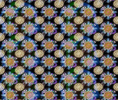 Raster - stok. Siyah çiçekli eskiz deseni, suluboya çiçek deseni, sevimli çiçek, duvar kağıdı, kart veya kumaş için fayanslı.