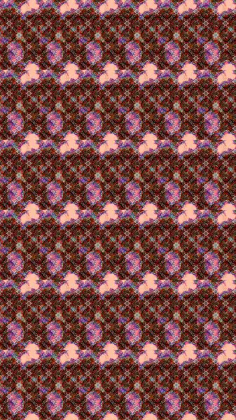 Kahverengi, kırmızı ve bej renkli çiçekler. Çiçek desenli eskiz. Tişört baskısı için çiçek boyama rasteriName.