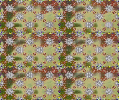 Hoş bir çiçek geçmişi var. Küçük çiçekteki kusursuz desen. Güzel kumaş deseni. Raster illüstrasyonu.