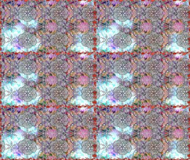 Güzel kumaş deseni. Yazdır. Güzel, pürüzsüz bir desen. Raster çiçekli arka plan. Düz Çiçek Elementleri Tasarımı. Renkli Yaz Temalı Kusursuz Arkaplan.